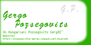 gergo pozsegovits business card